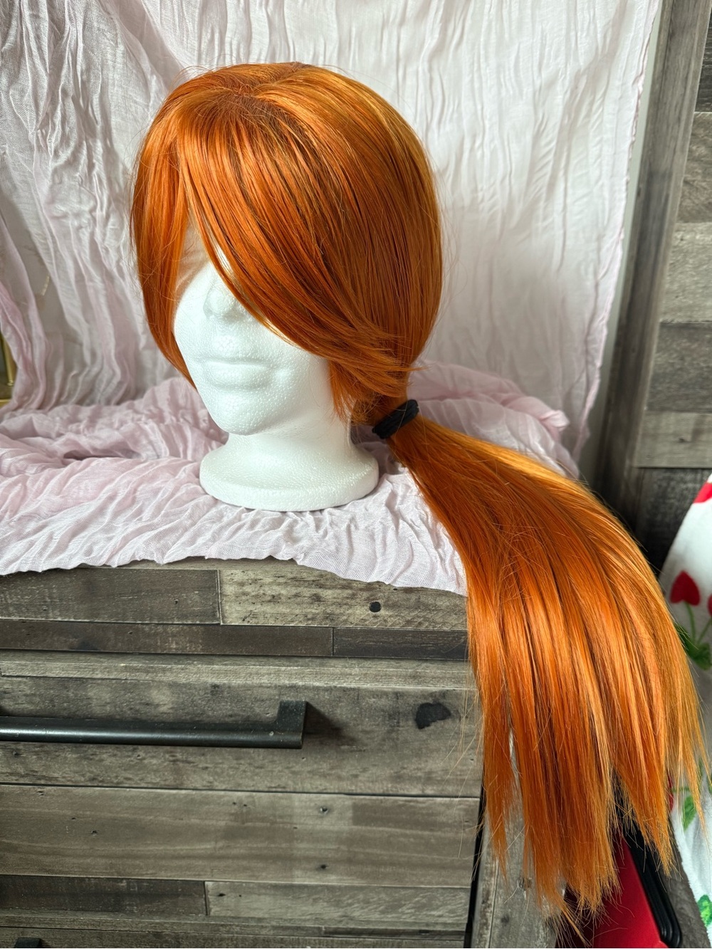Orange Women's Ponytail Wig